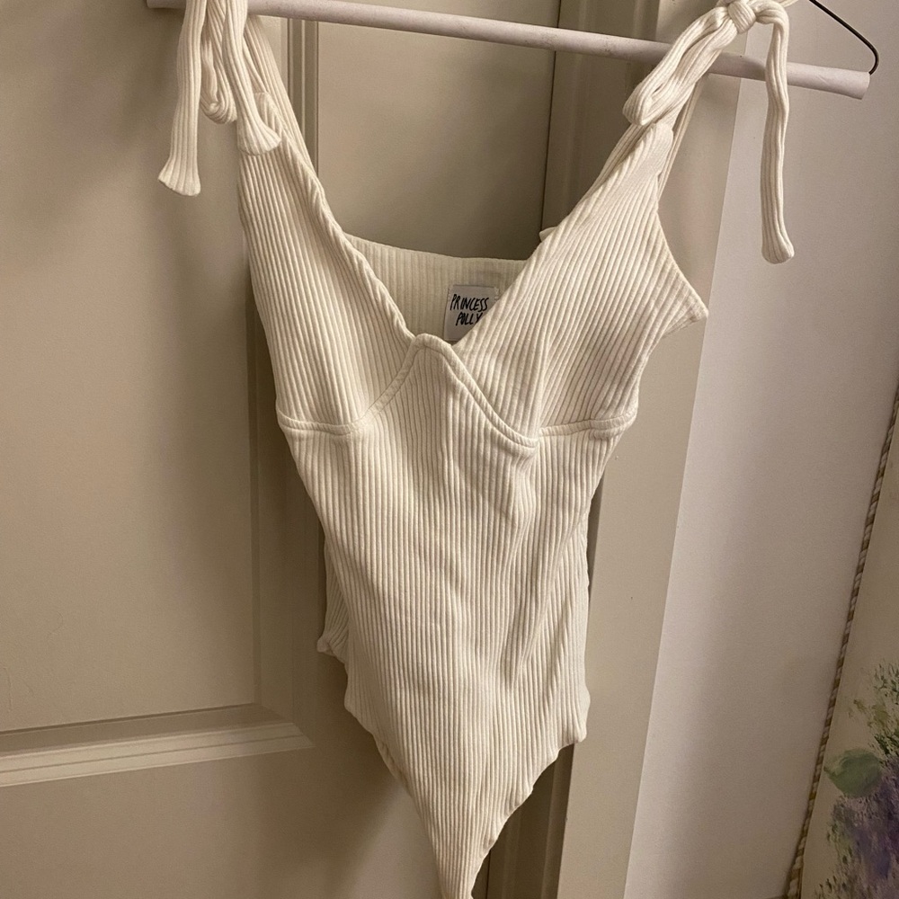 Princess Polly Ivory Ribbed Bodysuit